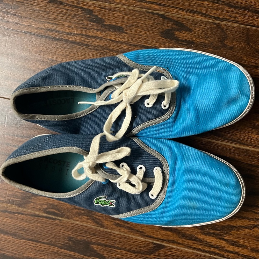 🚨($20for Live Show only!) Lacoste Blue Canvas Sneakers